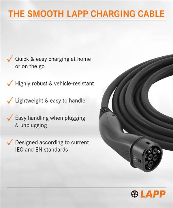Actual product image Lapp Mobility Type 2 (Type 2, 11 kW, 20 A, 5 m)