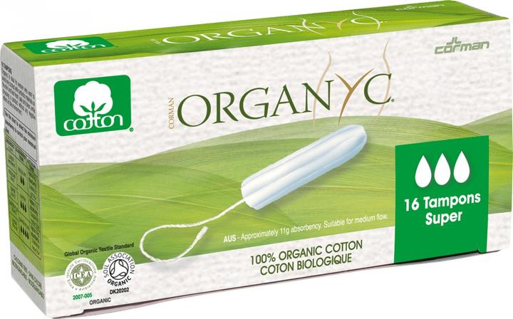 Immagine prodotto Organyc Tamponi Super senza applicatore - 100% cotone biologico (16 x, Grande)