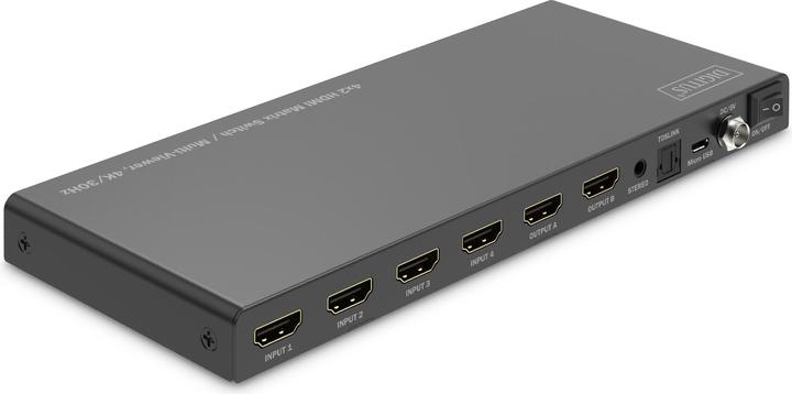 Produktbild Digitus 4x2 HDMI Matrix Switch / Multi-Viewer, 4K/30Hz