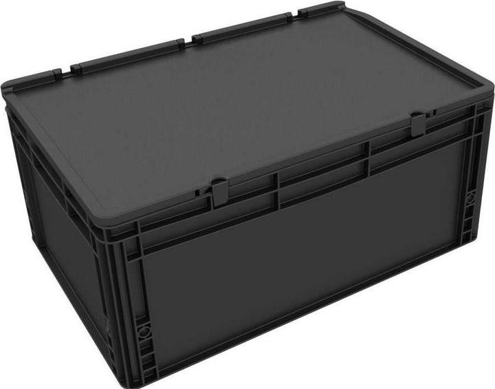 Actual product image Feldherr ESD ED 64/27 HG - DSEB265ESD Euro container / Euro box with hinged lid (Plastic)
