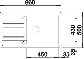 Image du produit Blanco Legra XL 6 S (Evier encastré, 86 cm, 50 cm)