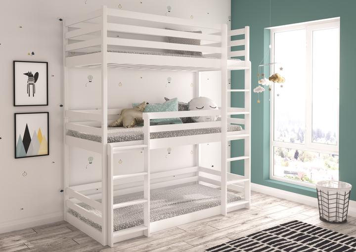 Actual product image ADRK Furniture Triple Bunk Bed TEDRO 180x80 (180 x 80 cm)