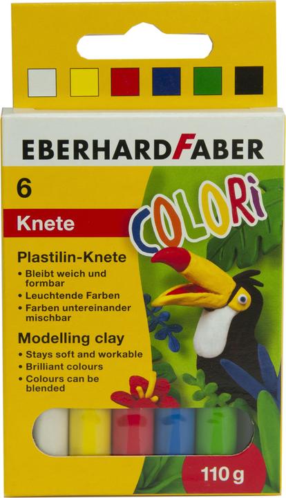 Produktbild EberhardFaber Wachsknete Plastilin-Knete 6er Kartonetui, sortiert 6er Kartonetui (6 x)
