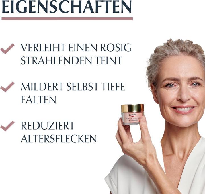 Immagine prodotto Eucerin HYALURON-FILLER ELASTICITY Day Care Rosé SPF 30 (50 ml, Crema da giorno, SPF 30)