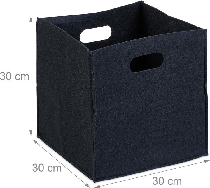 Actual product image Relaxdays Square Felt Basket (30 x 30 x 30 cm, 23 l)