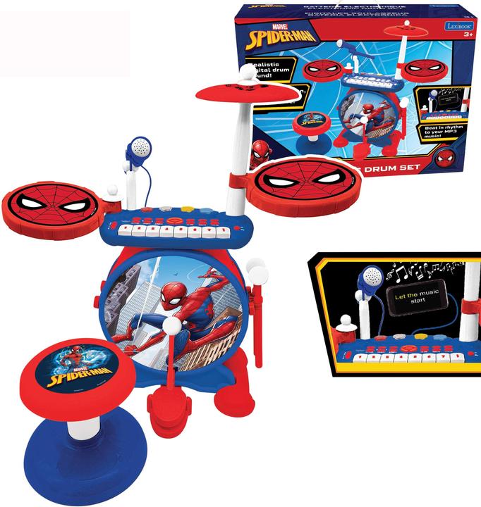 Immagine prodotto Lexibook Batteria elettronica di Spider-Man con tastiera e seggiolino (Multilingue)