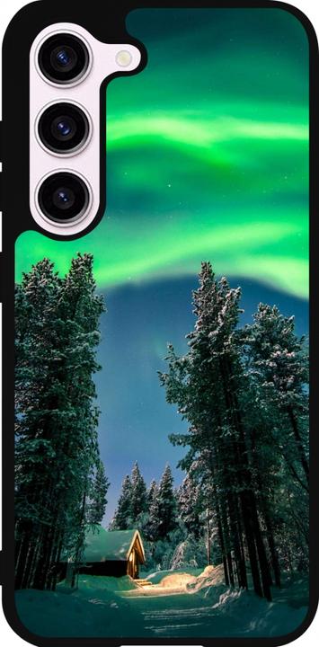 Produktbild PhoneLook Hülle Silikon schwarz Winter 22 Northern Lights (Samsung Galaxy S23)
