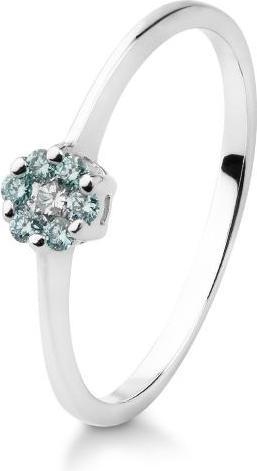Produktbild Breuning RING - BRILLANT ICE BLUE/Brill. 0,15 Ct. H/si (55, 750/18 K Gold)