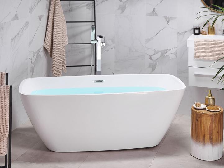 Actual product image Beliani Bath tub free-standing white rectangular 170 x 78 cm MINGO (252 l, 170 cm, 78 cm)