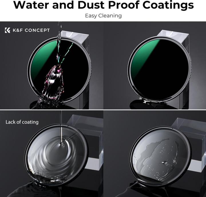 Actual product image K&F Concept ND Filter Kit ND4/8/64/1000 Nano X 52mm (KF-1629) (Neutral density filter, 52 mm)