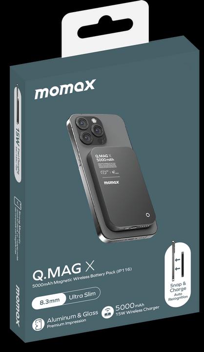 Produktbild Momax Q.Mag X 5000mAh Magsafe Wireless Battery Pack