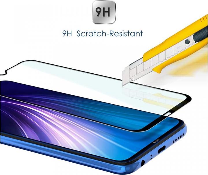Actual product image Screenguard Xiaomi Redmi Note 8 Full Screen Protective Glass Film 2.5D 9H (1 Piece, Xiaomi Redmi Note 8)