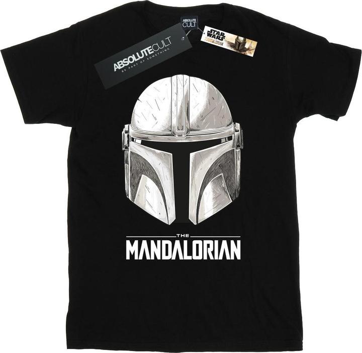 Immagine prodotto Star Wars The Mandalorian Helmet Logo Maglietta Uomo (3XL)