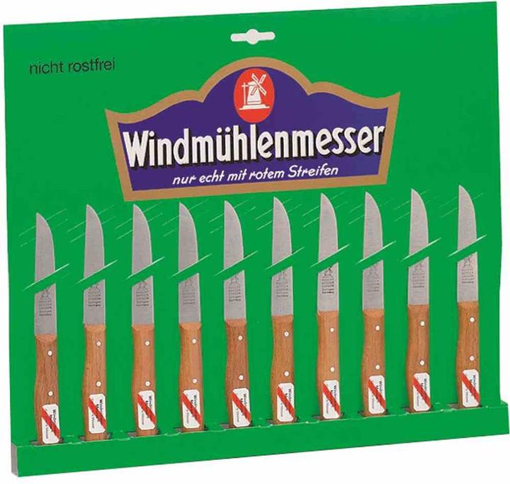 Produktbild Windmühle WINDMÜHLEN Küchenmesser-Karte mit 10 Messern gerade Klinge 85 mm (8.50 cm)