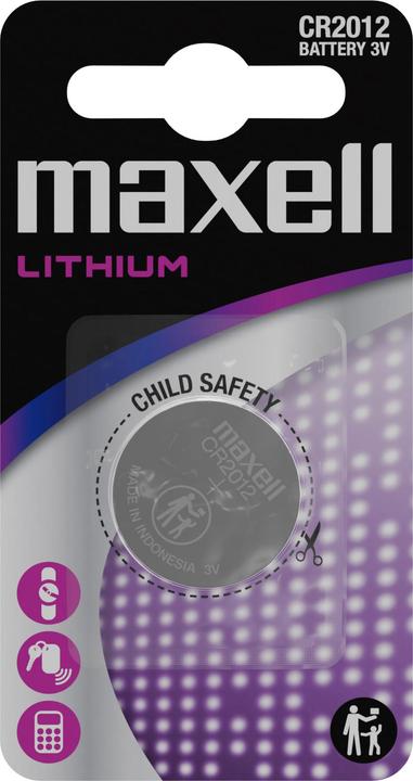 Produktbild Maxell Knopfzelle CR2012 1 Stück (1 Stk., CR2012, 50 mAh)