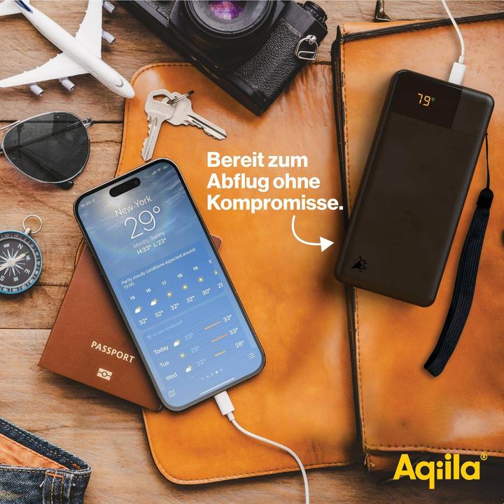 Immagine prodotto Aqiila Powerbird B20B - Powerbank 20000 mAh, 20W - Nero (20000 mAh, 20 W, 74 Wh)