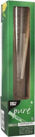 Immagine prodotto Papstar Bicchiere da spumante "puro", in PLA, 0,1 l, cristallino (6 x)
