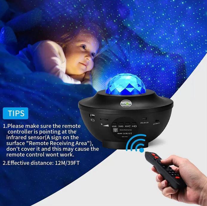 Image du produit PhoneLook Projecteur d'étoiles LED Stars multi-color jeu de lumière nuit avec télécommande