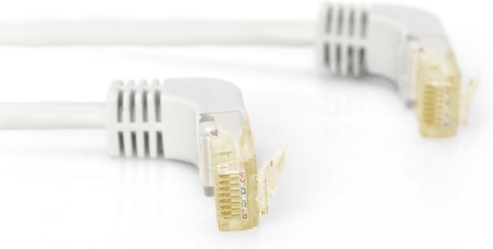 Image du produit Digitus Cordon de raccordement CAT 6A S/FTP, fiche coudée à 90 degrés (S/FTP, CAT6a, 1.50 m)