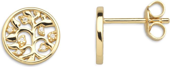 Produktbild Xenox Symbolic Power Lebensbaum Gold Ohrstecker (Silber 925)