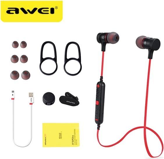 Image du produit Awei słuchawki sportowe Bluetooth A920BL czarny/black magnetyczne (ANC, 6 h, Filaire)
