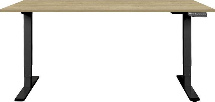 Actual product image Contini höhenverstellbarer Bürotisch 1.4x0.8m Eiche / Gestell schwarz