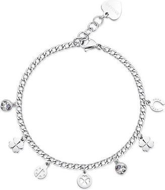 Immagine prodotto Sagapo S'Agapo Steel Bracelet With Lucky Charms Message Ssg13