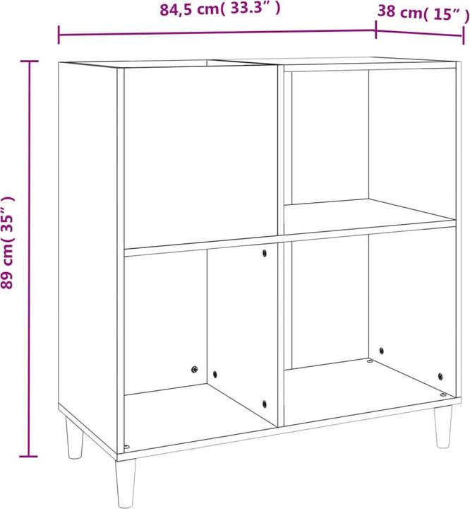 Immagine prodotto VidaXL Plattenschrank Betongrau 84,5x38x89 cm Holzwerkstoff