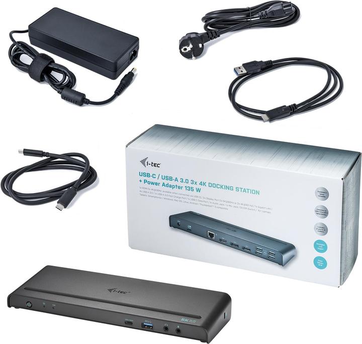 Immagine prodotto i-tec Dock USB 3.0 / USB-C Triple 4K (USB-C, 5 Porti)