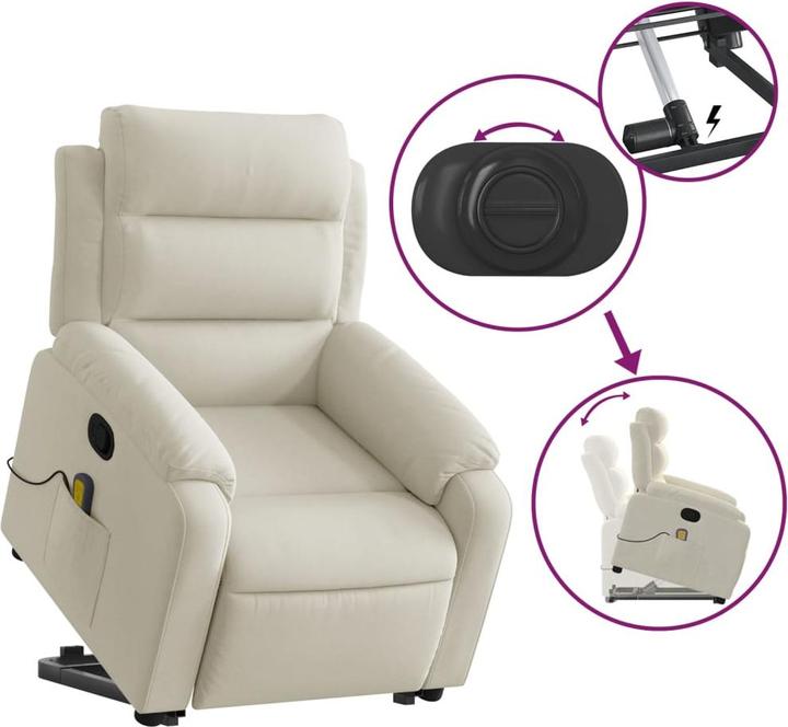 Produktbild VidaXL Massagesessel mit Aufstehhilfe Samt