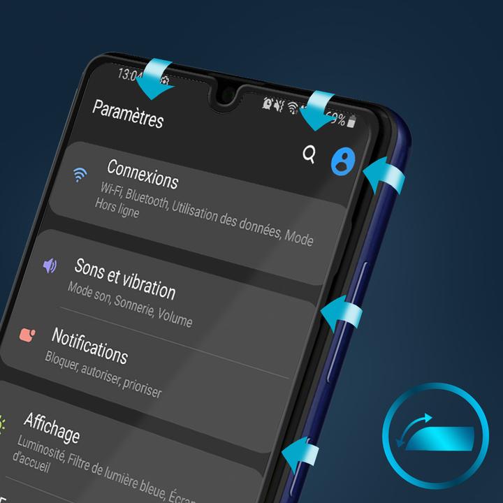 Produktbild Avizar Displayschutzfolie, Case friendly Schutz (1 Stück, Samsung Galaxy A31)