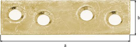 Produktbild GAH Flachverbinder Länge 50 mm Breite 14 mm Stärke 1,75 mm Stahl sendzimirverzinkt Anzahl Löcher 4 (Flachverbinder, 100 Stk.)