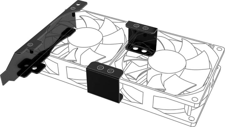Image du produit Akasa Système de montage PCI-Slot pour ventilateurs - 80mm/92mm