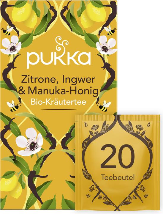 Image du produit Pukka Citron, gingembre et miel de Manuka (40 g)