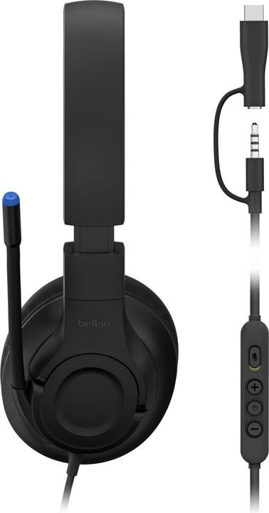 Immagine prodotto Belkin Gaming On-Ear Kopfhörer für Kinder mit Kabel ENA011hqBK