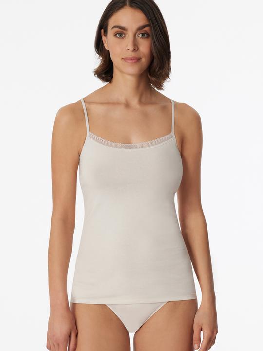 Actual product image Schiesser 2 Pack Cotton Lace Spaghetti Top (38)