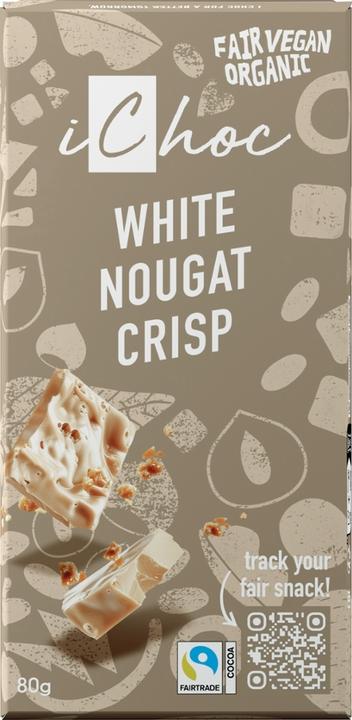 Actual product image Ichoc White Nougat Crisp Organic (80 g)