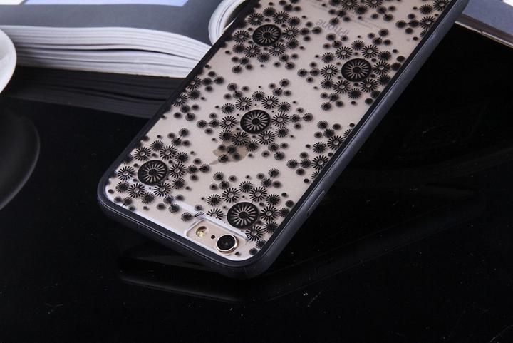 Actual product image König Design Huawei P9 Lite Mobile Case Mandala Case Cover Motif Flakes Black (Apple iPhone 14 Plus)