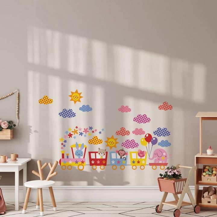 Actual product image Trenddeko Funny animals on train (pattern) (120 x 48 cm)