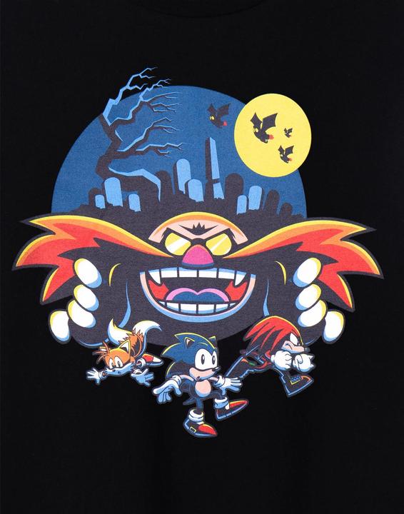 Actual product image Sonic The Hedgehog Mens Doctor Eggman Short-Sleeved Halloween T-Shirt (L)