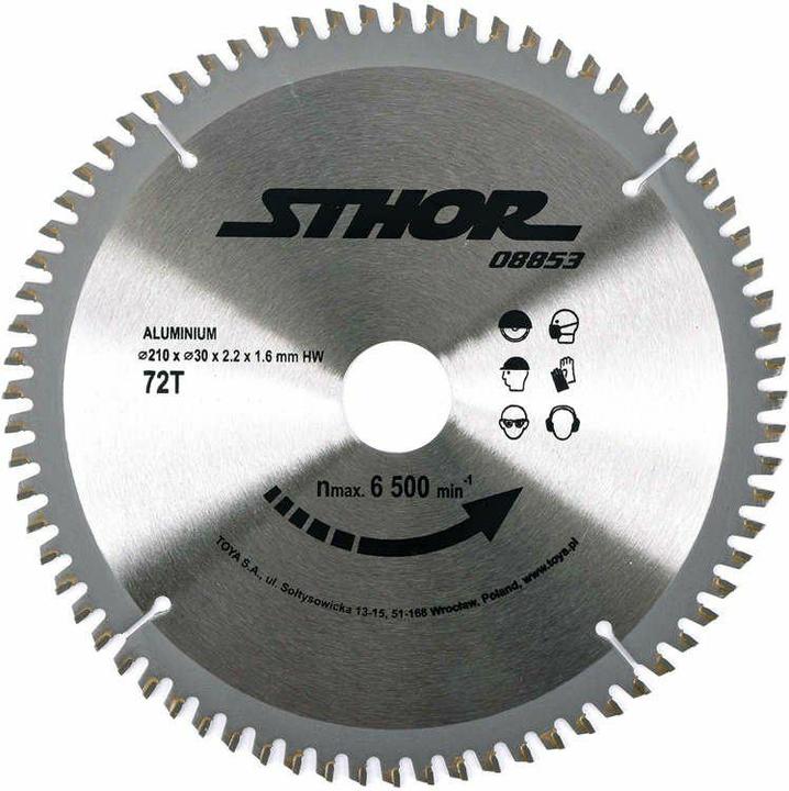 Toya TCT BLADE FOR ALUMINIUM D210 T72 d30