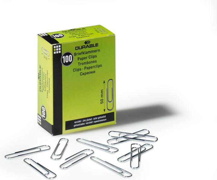Image du produit Durable Trombone forme ronde 50mm métal zinc 100 pcs/paquet (100 x)