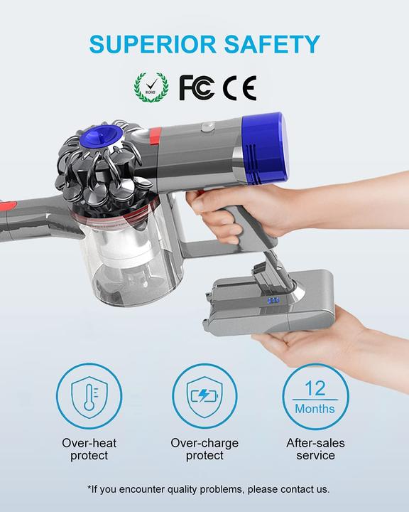 Image du produit DTK Batterie de rechange Pour l'aspirateur Dyson V8