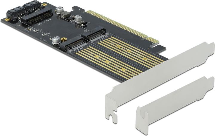 Produktbild Delock Host Bus Adapter PCI-Ex16v4 - M.2 Key-B, M.2 Key-M, mSATA