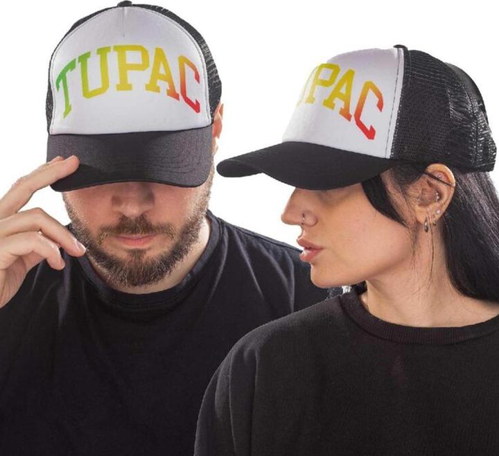 Image du produit Tupac Shakur Casquette de baseball unisexe pour adulte avec logo en maille à gradient (Taille unique)