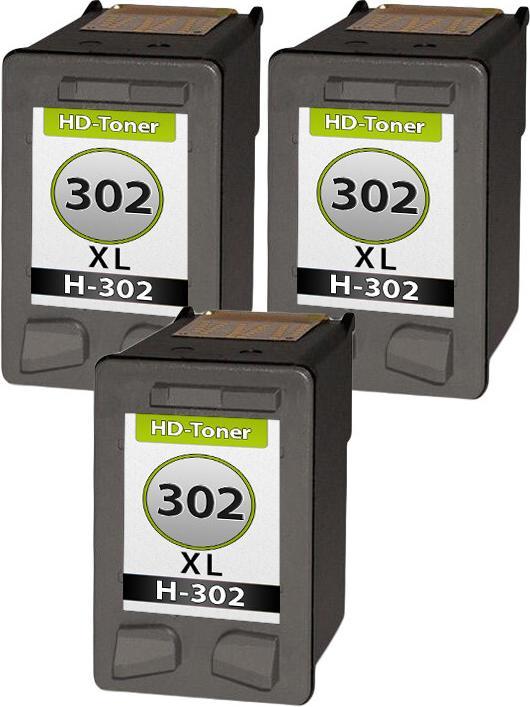 Actual product image Druckfuxx 3x TINTE PATRONEN für HP 302 XL Envy 4520 4521 4522 4524 4525 4526 452