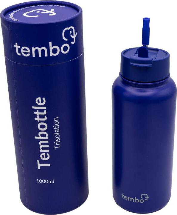 Produktbild Tembo Tembottle Trisolation Dreifach Isolierte Edelstahlflasche in Dunkelblau 1000ml (1 l)