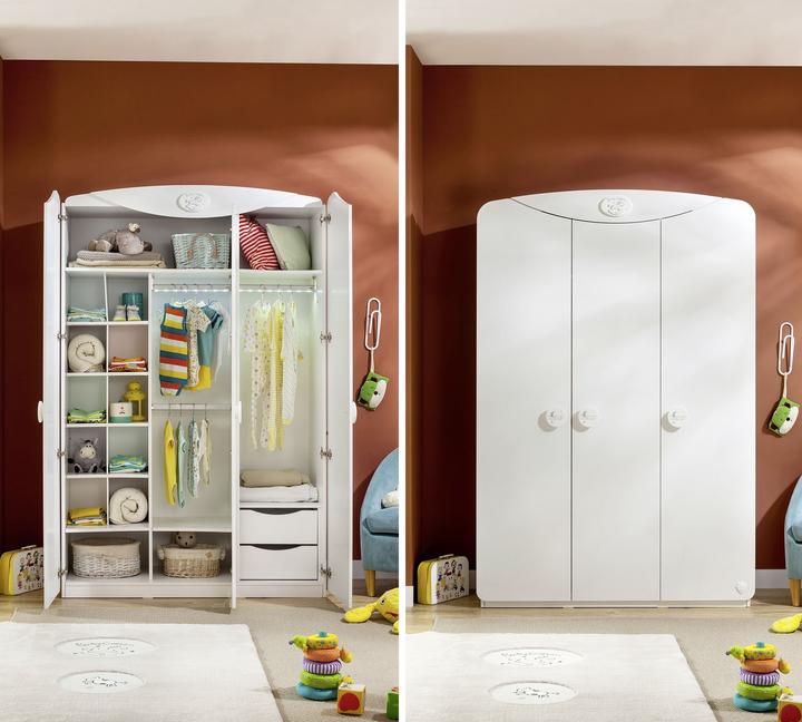 Actual product image Cilek Baby Cotton wardrobe 3-door (132 cm)