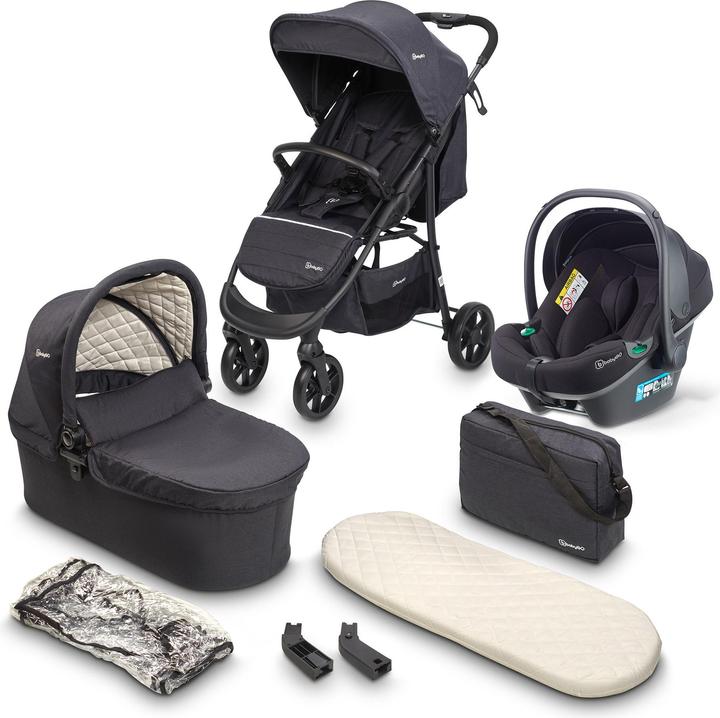 Produktbild BabyGo Style 3in1 - Combi Kinderwagen - Zwart