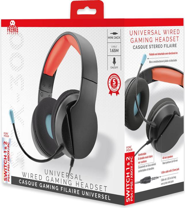 Image du produit Freaks and Geeks FREAKS SWITCH 2/PS5/PS4/XBX Cuffie Wired Gaming SPX-300 (Filaire)